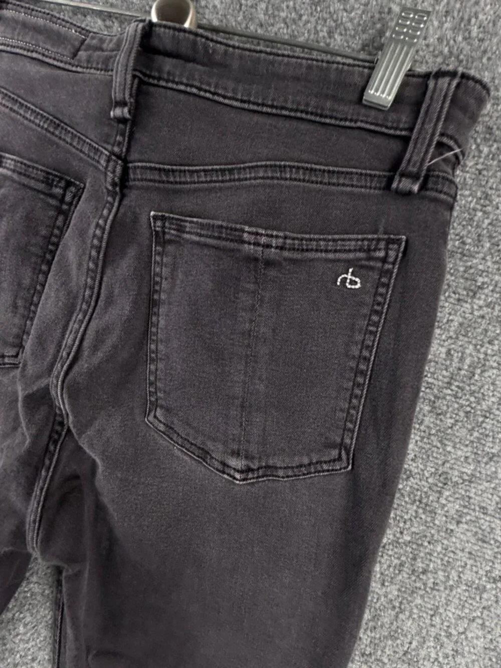 Rag & Bone Gray Nina High Rise Ankle Skinny Jeans Cotton Spandex ACTL 31X27